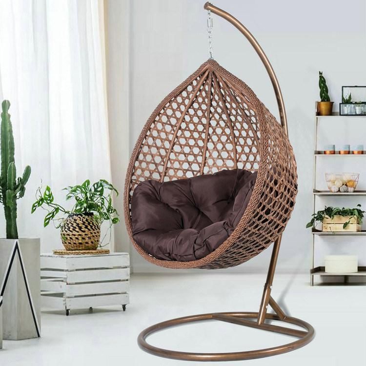 Newest Design Rattan Wicker Balcony Lounger Rotary Patio Swing Chair
