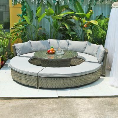 Patio Furniture for Elegant PE Rattan Wicker Sofa Lounge Set