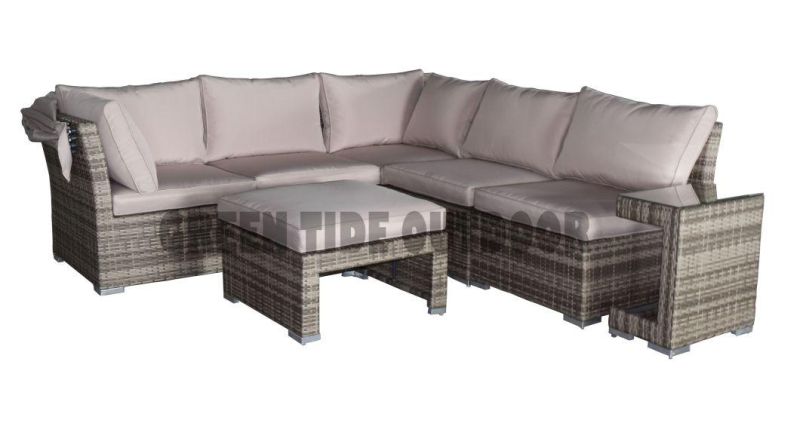 Outdoor Patio Garden Furniture Rattan Wicker Lounge Sofa Set 5PCS for Home Hotel
