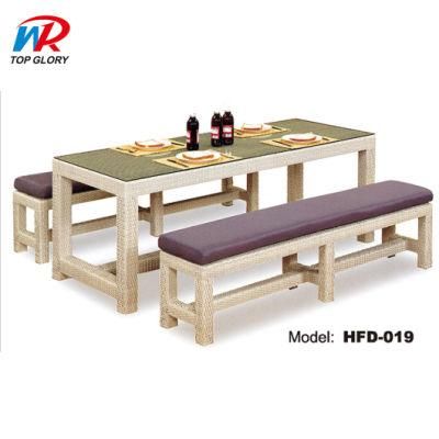 China Factory Rattan Outdoor Bar Bench