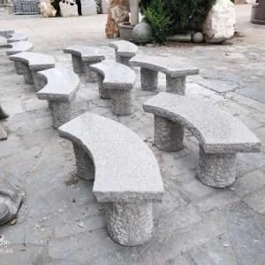 L100cm Garden Furniture Natural Stone Granite Curved Bench