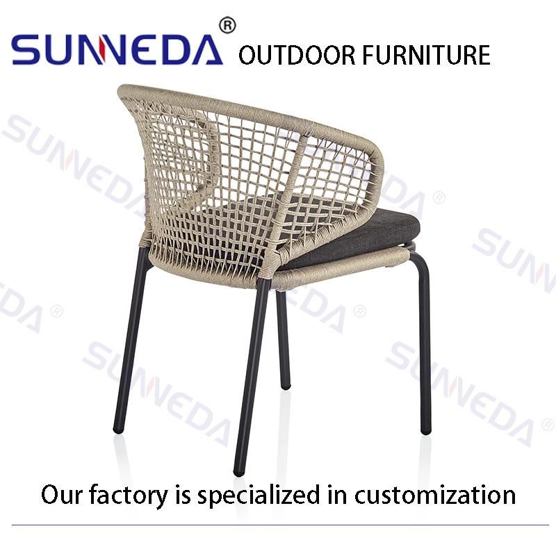 Garden Sets Outdoor Furniture Aluminum Rope Chair Patio Lounge with Table