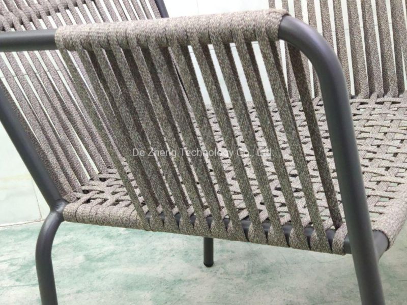 Garden Outdoor Restaurant Rope Chair for Hotel Dining with Waterproof Cushion