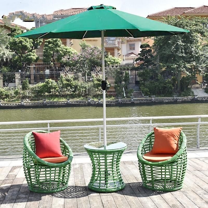 Popular 6 Seater Garden Outdoor Rattan Furniture Wicker Dining Set Table Chair