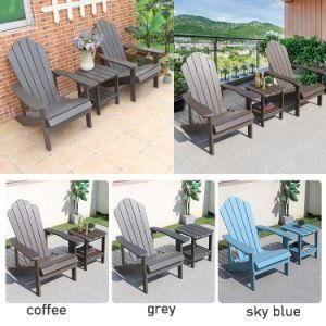 3-Piece Classic Outdoor Patio Chair with Side Table for Garden, Pool Adirondack Chair and Table Set