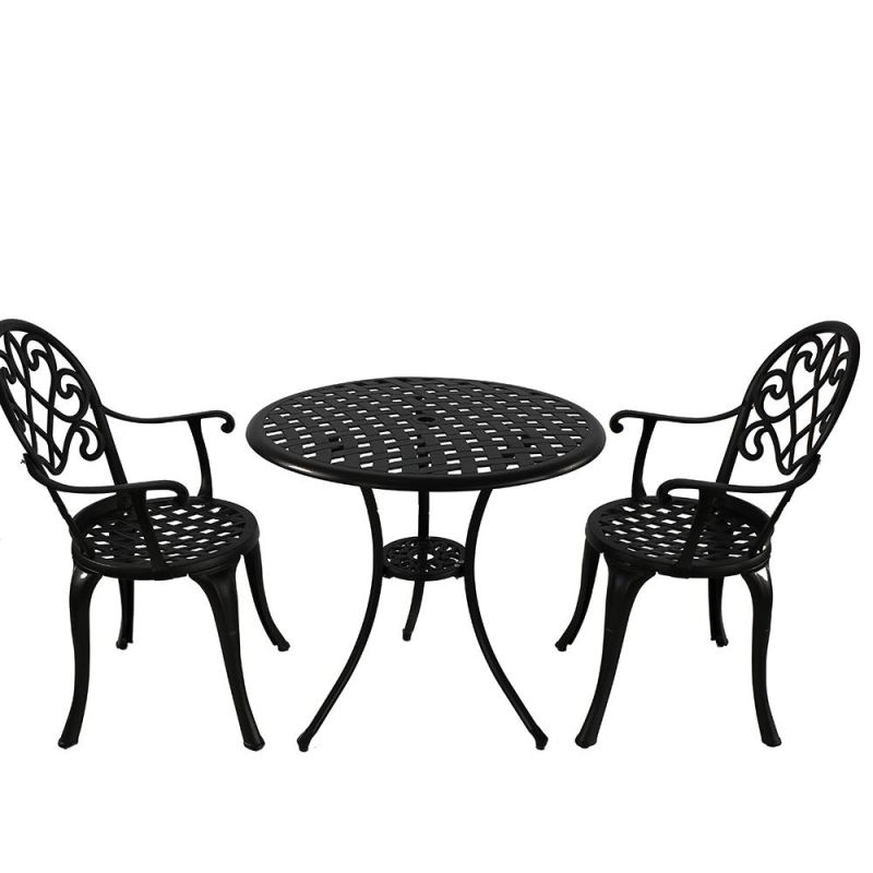 Garden Chair Cast Aluminum Outdoor Armrest Patio Dining Chair