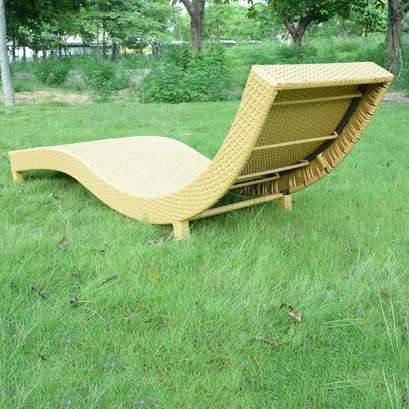 Portable Rattan Aluminum Patio Outdoor Sun Chaise Lounger for Hotel