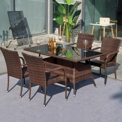 Outdoor Dining Table and Rattan Home Chair Garden Table and Chair