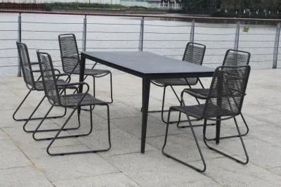 Unfolded Customized Outdoor Corner Sofa Patio Dining Set for 6