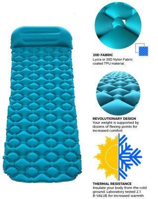 Self-Inflating Sleeping Camping Light Weight TPU Nylon Air Pad