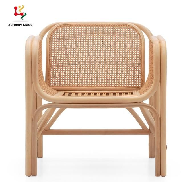 Popular Hot Sale High Quality Comfortable Home Using Real Natural Rattan Single Arm Chair