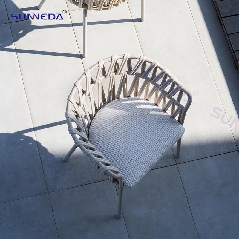 Outdoor Garden Modern Chair Set and HPL Plate Tea Table