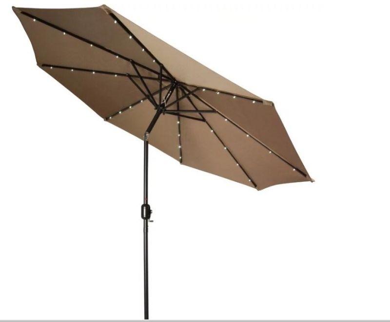 High Quality Garden Parasols Outdoor Solar Umbrella with LED Lights