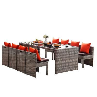 Hot Sale Outdoor Rattan Dining Table and Chair Garden Furniture Sets