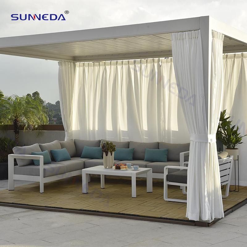 High Quality Aluminum Frame Gazebo Tarpaulin Cushion and Back Cushion Use Indoor Hotel Villa