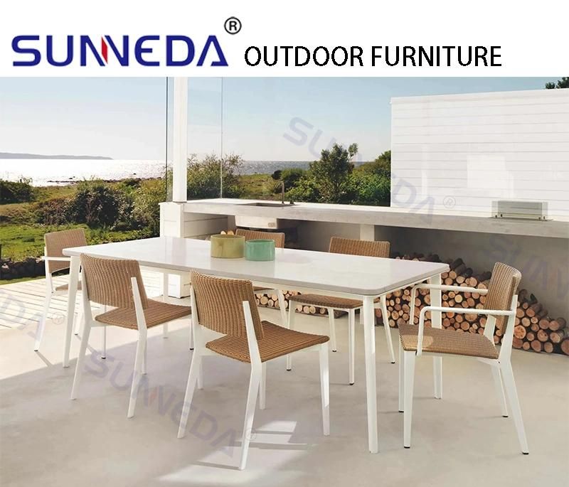 Customized Modern Design Fashion Aluminum Outdoor Dining Chair Set