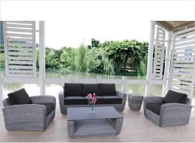 Combination Unfolded Darwin or OEM Grey Sofa Corner Rattan Garden Furniture