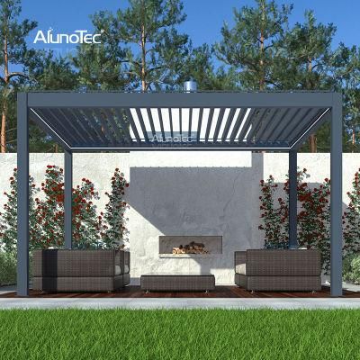 Aluminium Outdoor Gazebo Awning Patio Cover Canopy Waterproof Garden Louvers Pergola Roof
