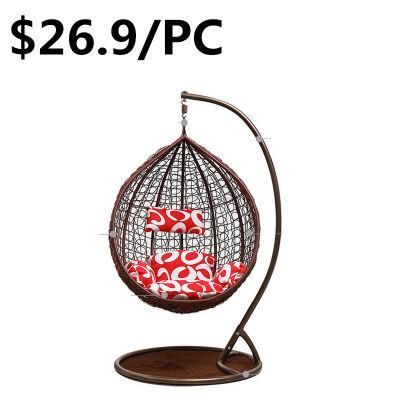 Hot Sale PE Rattan Woven Hommock Patio Hanging Swing Chair