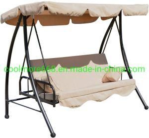 Swing 3 Seater with Detachable Canopy, Garden Swing Cushioned Seat, Made with Strong Powder Coated Steel Frame