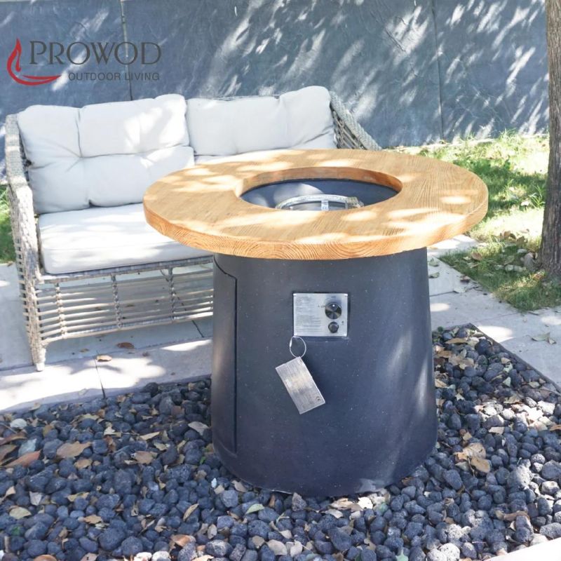 Vashti Column Outdoor Heating Patio Bar Table Concrete