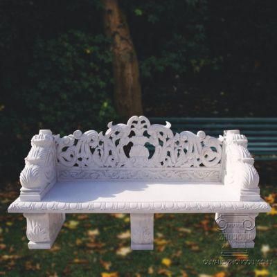 Natural Marble Bench for Garden Decoration.