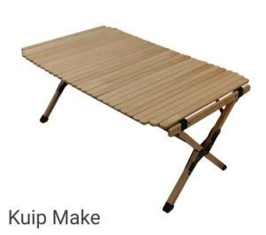 2020 Hot Seller Beech Wood Folding Camping Picnic Wood Roll up Table