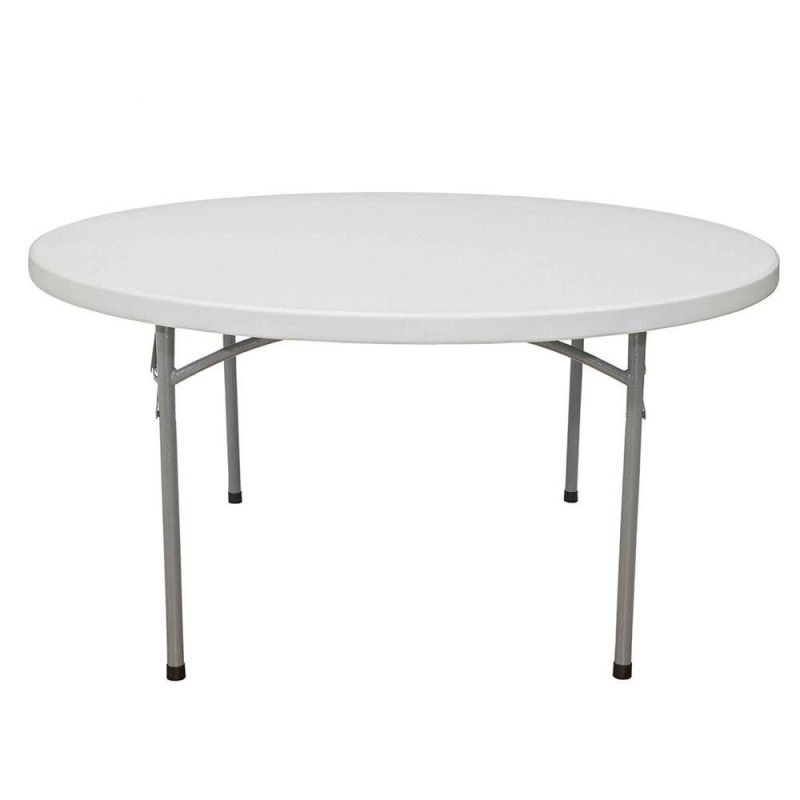 60 Inch Round Portable Outdoor Events White Plastic Folding Table