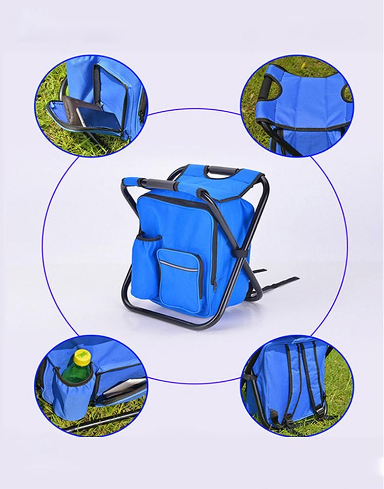Outdoor Lightweight Portable Camo Insulated Cooler Fishing Chair Bag with Water Bottle Holder