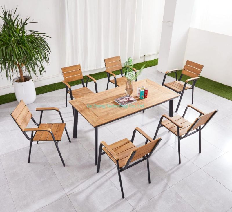 All Weather Patio Table Aluminum Bistro Table Waterproof Dining Table Garden Outdoor Furniture