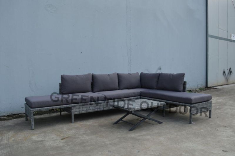 Garden Patio Outdoor Furniture Multi-Function Rattan Lounge Sofa Set 3PCS