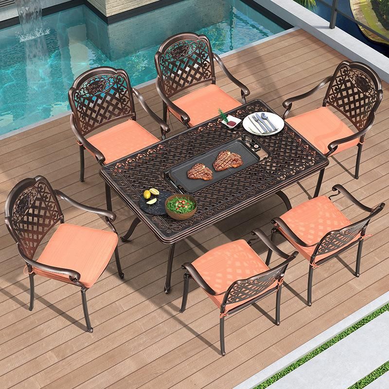 New Design Stackable Used Restaurant Cast Aluminum Furniture