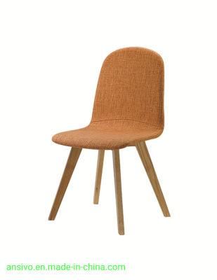 Northern Europe Best Selling Wood Fabric Seat Leisure Dining Chairs