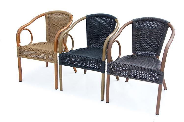 Antique Aluminum Rattan Bamboo Outdoor Chair for Dining