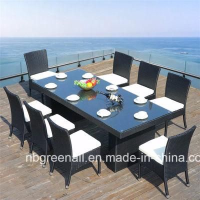 8 Seaters Outdoor Patio Garden Rattan Wicker Hotel Restaurant Table Dining Sets Furniture