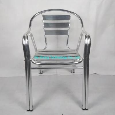 Wholesale Stock High Quality Outdoor Aluminum Patio Stackable Bistro Restaurant Dining Chair
