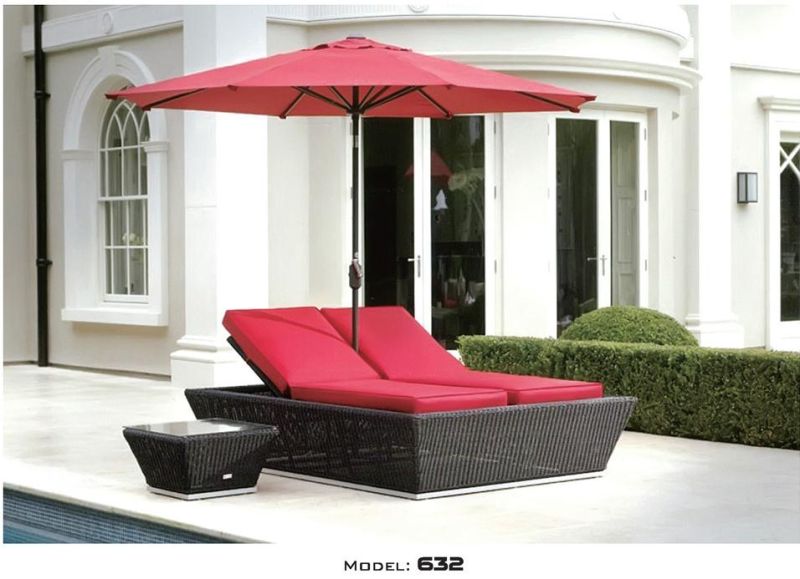 PE Rattan Outdoor Chaise Lounge Day Bed Sunbed Outdoor Furniture