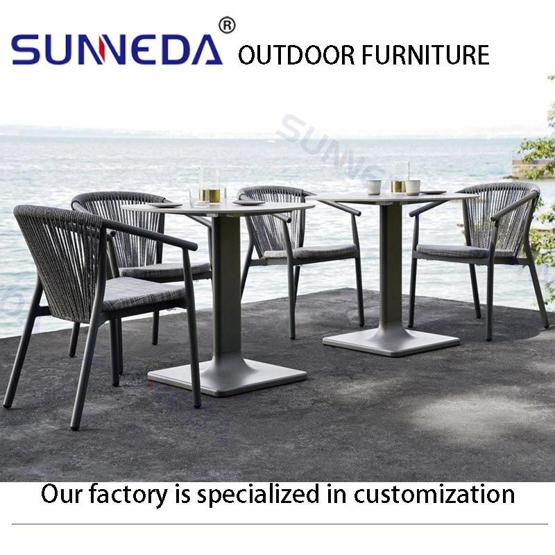 Outdoor Minimalism Dining Garden Courtyard Patio Villa Stackable Chair Furniture