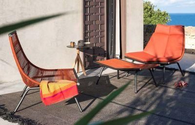 Luxury Woven Natural Outdoor Wicker Furniture Plastic Rattan Hotel Villa Home Patio Rope Corner Outdoor Garden Sofa Chair Sale