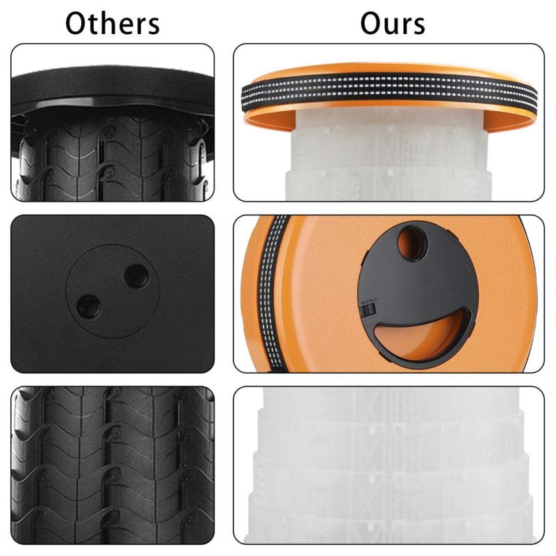 Portable Adjustable Camping Foldable Fishing Toilet Chair Sturdy Portable Light Weight Nylon Fiber Stool