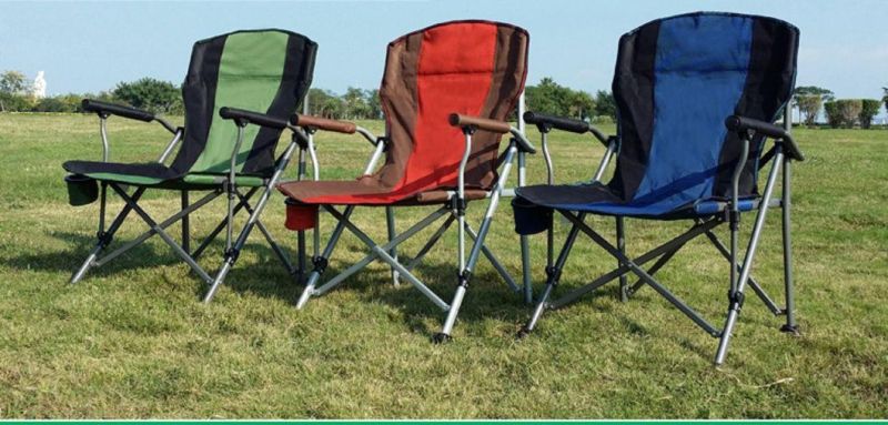 Armrest Chair Director Folding Armchair Portable Outdoor Adjustable Back Folding Armchair Portable Beach Foldable Stool Camping Fishing Esg17518