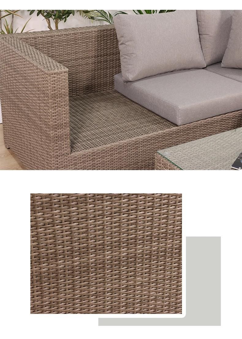 Half Moon Shape Leisure Outdoor Furniture Sectional Rattan Sofa Sets