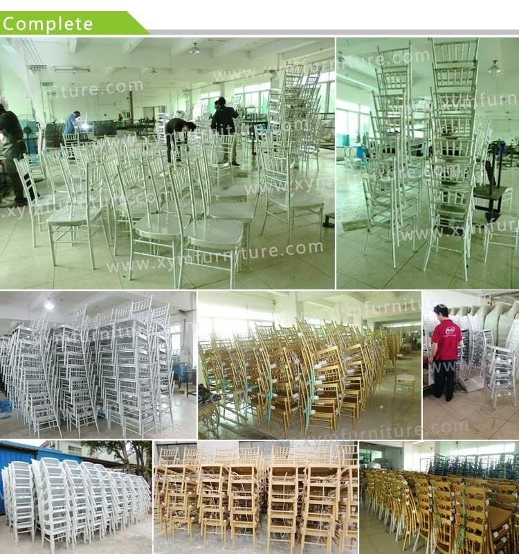 Custom Hotel Furniture Popular Metal Dining Chair Stackable Wedding Chiavari Chair