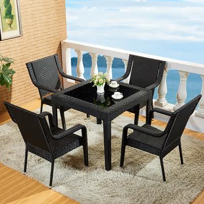 Garden Dining Table Chair Rattan Chair Courtyard Outdoor Teng Chair