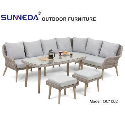 Modern Outdoor Rattan Hotel Dining Furniture Set with Single Chair for Swimming Pool Patio