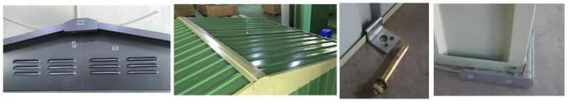 Cheap Galvanized Steel Zinc Double Door Gable Roof 6X4 Feet Metal Shed for Outdoor Use Rdsa6X4-Z2