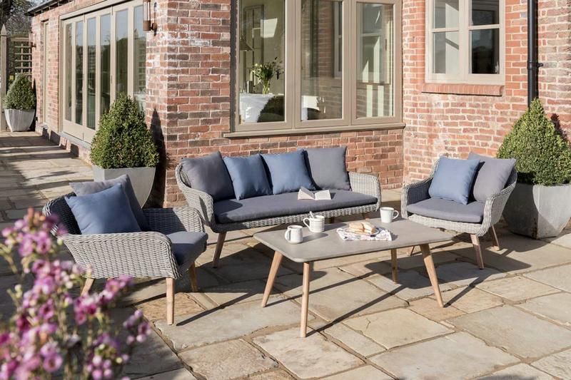 Modern Outdoor Rattan Hotel Dining Furniture Set with Single Chair for Swimming Pool Patio