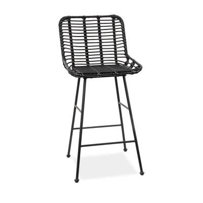 Cafe Furniture Bistro Chairs Rattan Bar Stools for Outdoor Use