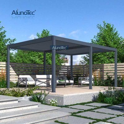 Hot Sale Waterproof Aluminum Patio Gazebo Arbours Arches Outdoor Terrace Louver Canopy Opening Roof Awnings Pergola