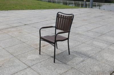 Outdoor Aluminum Patio Plastic Wood Outdoor Table Set Picnic Garden Furniture
